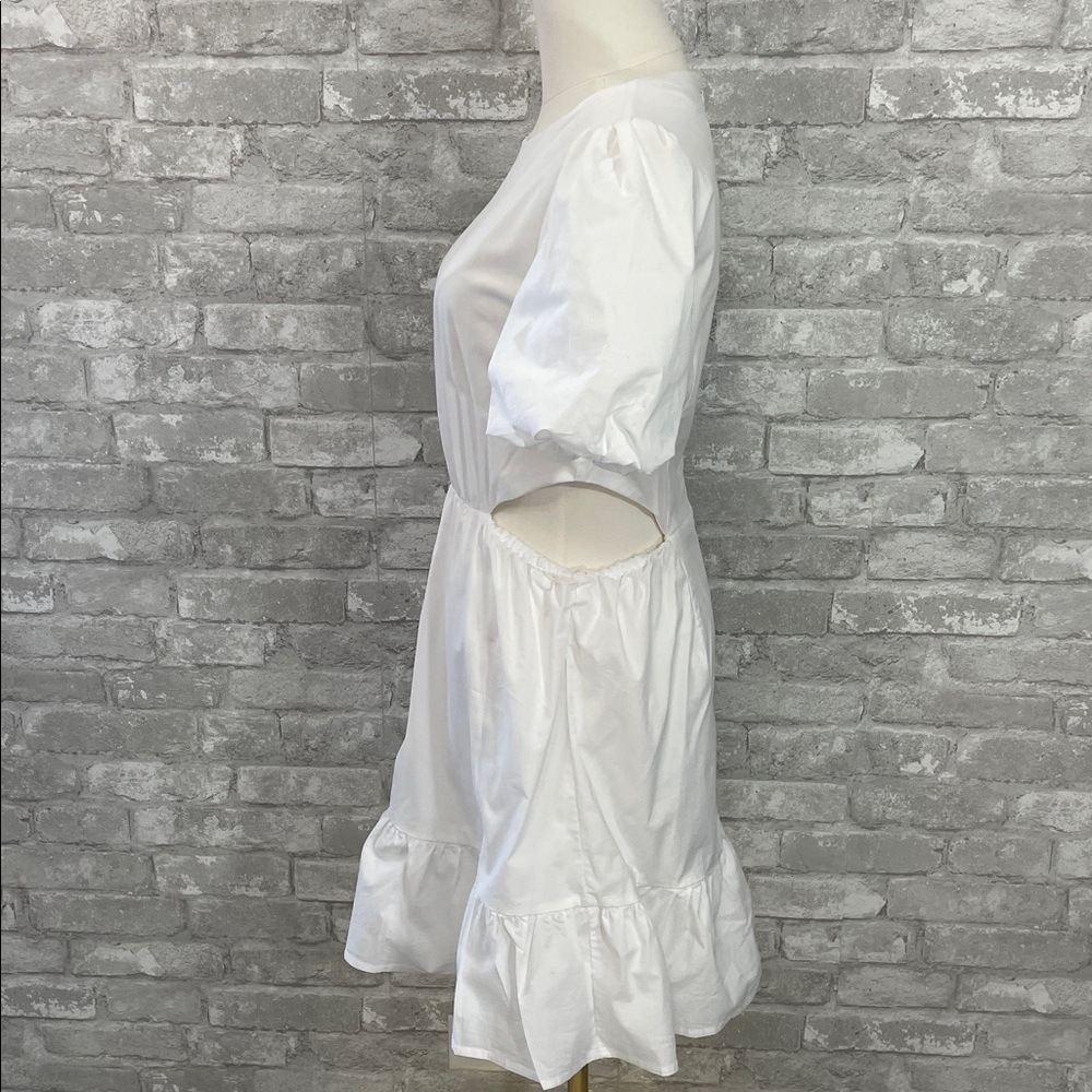 Wayf White Cutout Ruffle Dress - Picture 3 of 6